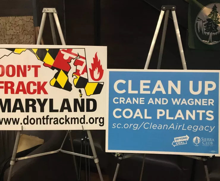 Dont frack md and clean up crane and wagner coal plants signs.jpg