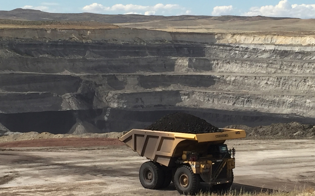 Truck at a Powder River Basin mining operation.