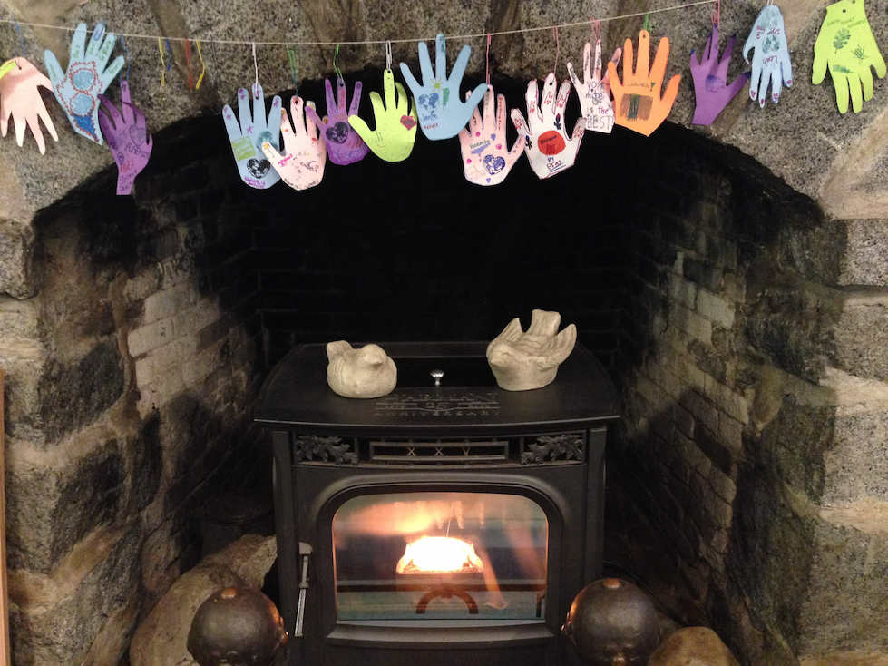 Hands Across Fireplace Love Your Nature by Jeremy Evans