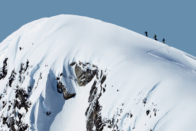 Slower, higher, steeper: An hour-long hike from base camp, Jones, Moore, and Mikey Nixon trudge their way to thrills.
