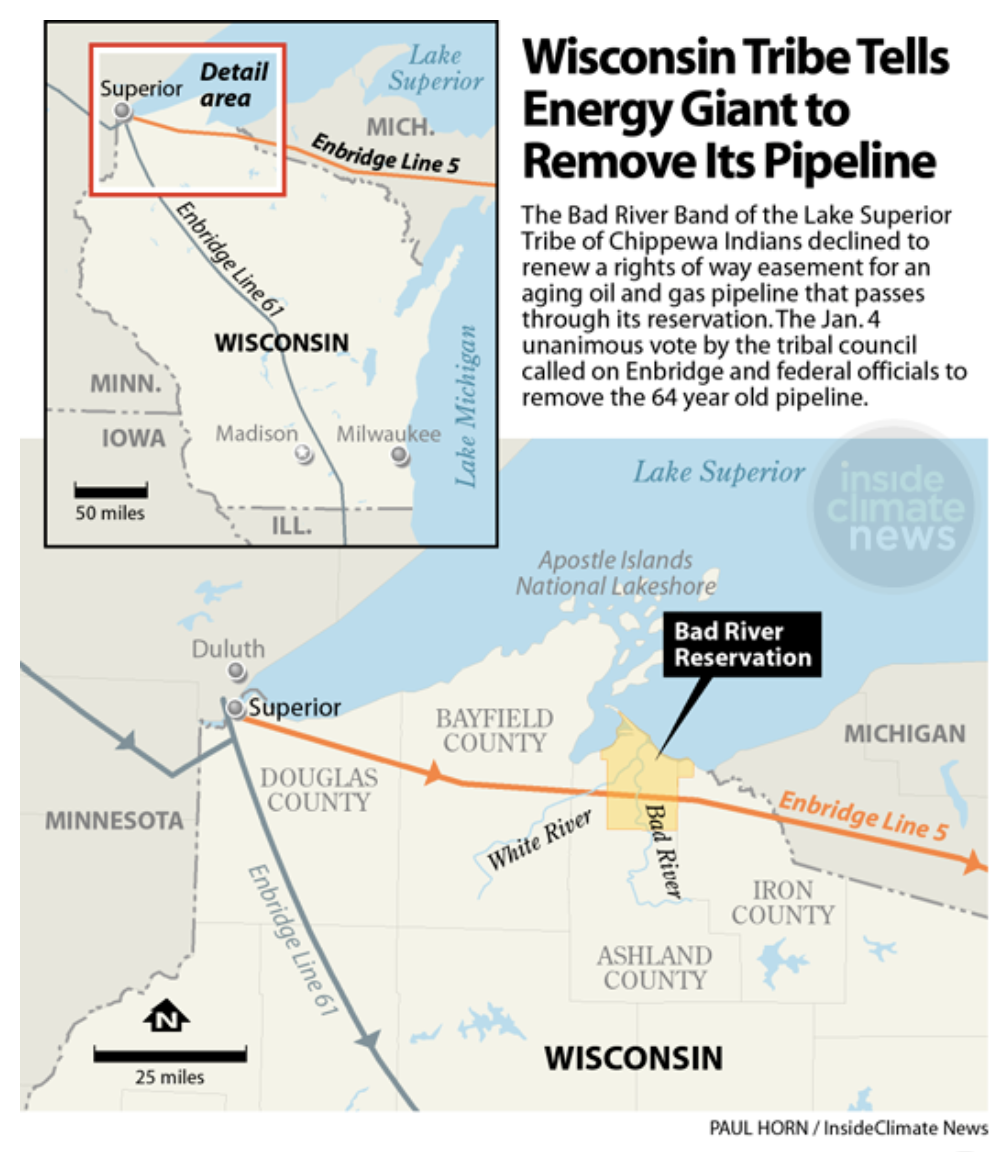 Enbridge Line 5 Route Map Line 5 | Sierra Club